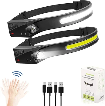 Inductie Koplamp USB-Oplaadbare hoofdlamp Met Ingebouwde Batterij koplamp LED Koplamp Buiten lopen Vissen Zaklamp
