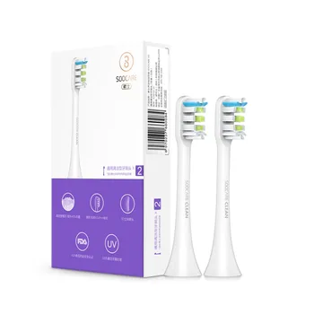 Soocas X3 2Pcs Soocare Vervanging van de Elektrische Tandenborstel Hoofd voor SOOCAS SOOCARE X3-opzetborstel Vervangen Roze