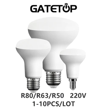 1-10pcs Fabriek direct LED-bad lamp Paddestoel lamp R50 R63 R80 220V non-strobe warm wit licht in lijn met ERP2.0 6W-12W