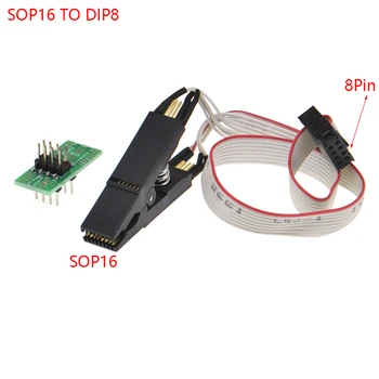 300mil SOP16 te dip8 FLASH CHIP IC Test Clips BIOS Programmeur Socket adapter SOP SOIC SOIC16 CONVERTER voor 25 SPI FLASH 25series