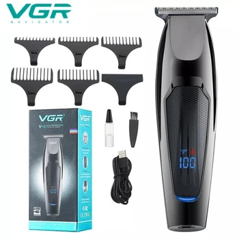 VGR Tondeuse Professionele Hair Trimmer LED-Display met Haar snijmachine Elektrische Draadloze Mini Tondeuse voor Mannen V-070