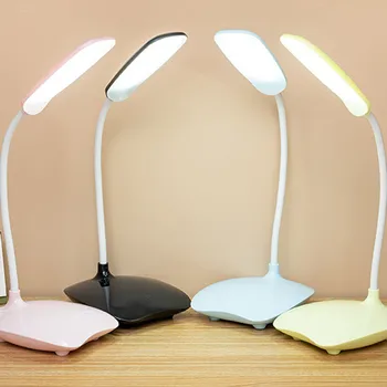 Led Bureau Lamp USB-Oplaadbare Tabel Lichte Draagbare Touch Dimmen Student Studie Lamp DC5V 6000K Bescherming van de Ogen Slaapkamer Lamp