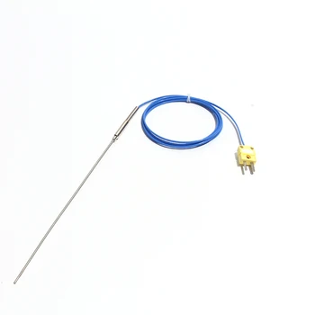 Type K Gepantserde Thermokoppel Sensor WRNK-191 Buigzaam Sonde Draad Diam.3mm/4mm 100/200/300/500 mm Temperatuur Bereik 0-1100 Graad