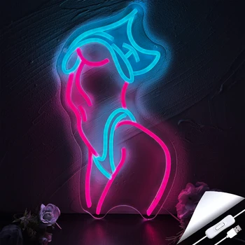 LED Neon Licht Sexy Dame van de Nacht Lichte Muur Hangen Decor Neon Arcade-Bar Partij Slaapkamer Hotle USB Neon Licht