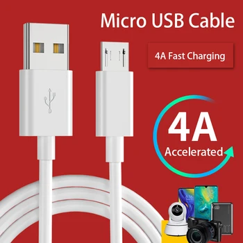 USB-Micro Kabel 4A Snel op te Laden Data Kabel voor VIVO Xiaomi Huawei Tablet Android Telefoon Camera Accessoires Lader USB Kabel