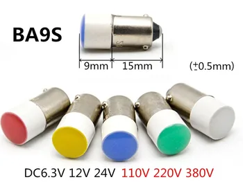 5pcs Indicator lamp BA9S 110V 220v LED ba9s 380v instrument lamp 36V BA9S 24V 12V 6,3 V BA9S LED Plug-in-indicator lamp