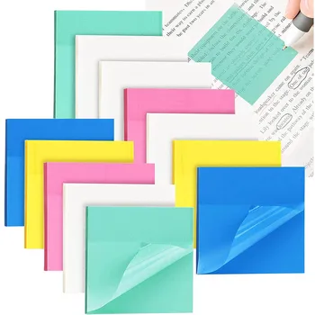 50 Vellen Waterdichte Transparante Sticky Notes Memo Pad Gepost Planner Sticker Kladblok Studenten Briefpapier Schoolbenodigdheden