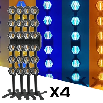 4PCS/VEEL 6x50W RGB LED Retro Flash Light DMX512 DJ-Geluid Partij Uitrusting Knipperende Lichten, Dance Club, Disco Podium Effect Licht