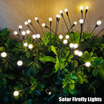 10 LED Solar Power Firefly Lichten van de Tuin van het Vuurwerk Lampen Landschap Gazon Waterdichte Verlichting Kerst Decoratie Werf
