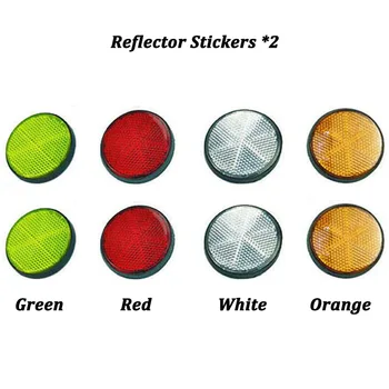 2Pcs Ronde Reflecterende Stickers Auto Waarschuwing Strips Voor de Motor Caravan Vrachtwagen Veiligheid Reflector Stickers Stickers Auto Decoratie