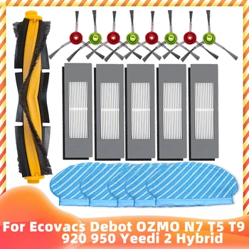 Voor Ecovacs Debot OZMO N7 T5 T9-920 950 Yeedi 2 Hybride Roller Belangrijkste zijborstel Water Tank Zwenkwiel Filter Mop Delen