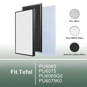 Voor de TEFAL PU6065 PU6075 PU6065G0 PU6075K0 Intense Pure Air Luchtreiniger XD6071 & XD6061 Vervanging HEPA & Carbon Filter