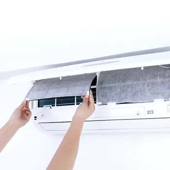 10Pcs-Air Conditioner Papieren filters Wind Outlet Stofdichte Bescherming van de Dekking van de Netto-Reiniging zelfhechtend Lucht Zuiveren Papieren Filter
