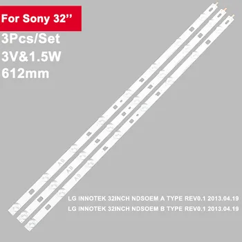 3PCS LED-achtergrondverlichting strip voor Sony 32