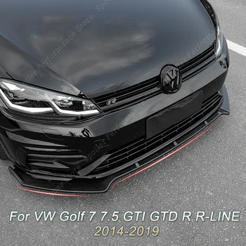 Voorste Lip Bumper Side Splitter Canrds Aangepaste Body Kit Voor de VW Golf 7 7.5 MK7 7.5 GTI GTD R R-LINE 2014-2019 Gloss Black Body Kits