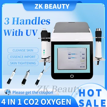 Nieuwste 3-In-1 CO2 Zuurstof Bubble Machine Met UV-RF Ultrasone het Aanhalen van de Huid Exfoliëren de Multi Functionele huidverzorging Beauty Apparaat
