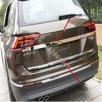 Voor VW Tiguan MK2 2017 2018 2019 2020 2021 roestvrij stalen auto Achter Bumper Beschermer Stam achterwacht. de Plaat van het Loopvlak Trim