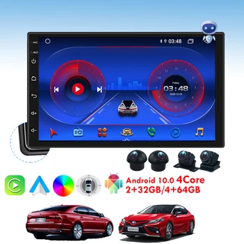 7 inch Android Multimedia Speler 2 Din Draadloze Carplay Scherm Android-Auto 360 Vogel Bekijken Panorama GPS BT Wifi Stereo