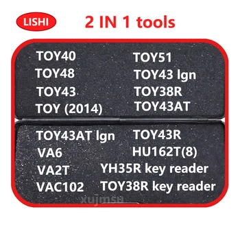 Lishi 2 in 1 in 2 IN 1 Tool TOY2014 TOY40 TOY48 TOY43 TOY38R HU162T8 VA6 VA2T VAC102 TOY43AT YH35R reader TOY51 Slotenmaker Tools