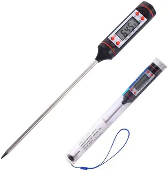 Nauwkeurige Voedsel Thermometer Lange Sonde Digitale Instant Lees Vlees Thermometer voor het Grillen Smoker BBQ Keuken Thermometer
