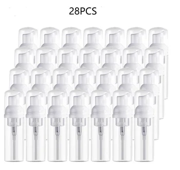 28PCS 60ML/30ML Schuim Dispenser Fles Plastic Hervulbare Mini Foam fles Schuimende Zeep Dispenser Pomp Flessen -voor Reizen
