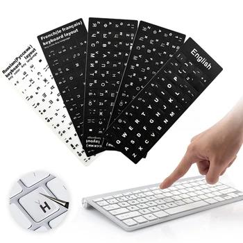 Non-Slip Slijtvast Laptop Toetsenbord Stickers Alfabet Lay-Out Russische Letter Accessoires Voor Spaans/Engels/Arabisch/Duits