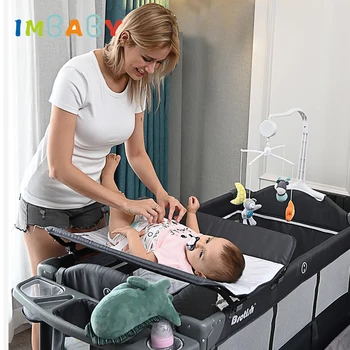 Multifunctionele Draagbare Baby Bed met een Luier Tabel Pasgeboren Bed Kinderen Cradle Wip Baby bedjes voor 0-6 Jaar Kind Wieg