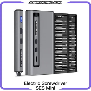 ARROWMAX Mini Electric Schroevendraaier Set Met 28 Magnetische Bits Precisie (SES Mini) Draagbare Oplaadbare accu Schroevendraaier Kit