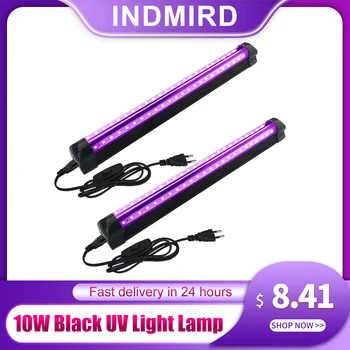 INDMIRD 10W Zwart Licht van de Lamp,UV blacklight Buis, 395nm LED-Lamp,Blacklight Bar voor Halloween,Club,Party,Disco