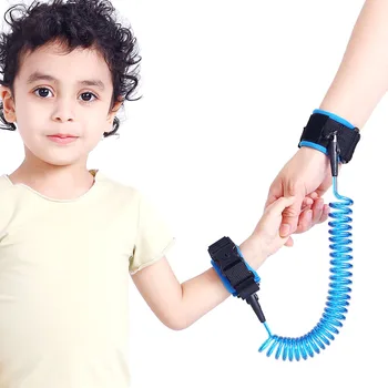 1,5 m Verstelbare Kinderen veiligheidsharnas Anti-verloren Pols Link Band Armband Armband Veilig Voor Baby Harnas Band Touw Leiband