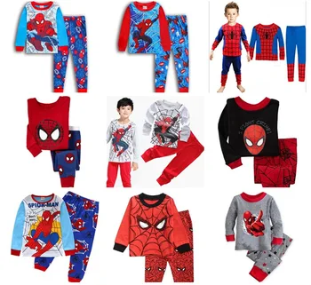 Anime Spiderman Wonderen Kids Pyjama Set Kinderen Nachtkleding Cartoon Pyjama Pijamas Baby Jongen Meisje Katoenen Nachtkleding Kleding