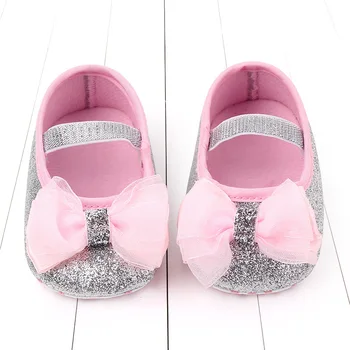 Baby schoenen met Zachte zolen peuter schoenen boog princess dress schoenen non-slip pasgeboren schoenen schoenen voor baby meisje