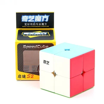 [Picube] QiYi 2x2 QiDi Stickerless Magic Cube Speed Pocket Cube QiDi S2 2x2x2 Zwarte Kubus Puzzel Educatief Speelgoed voor Kinderen