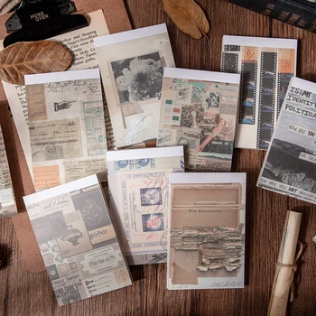 Dimi 50 Vellen Creatieve Retro Memo Pad Dagboek Briefpapier Journal Planner Scrapbooking Vintage Decoratieve DIY Post Materiaal Papier