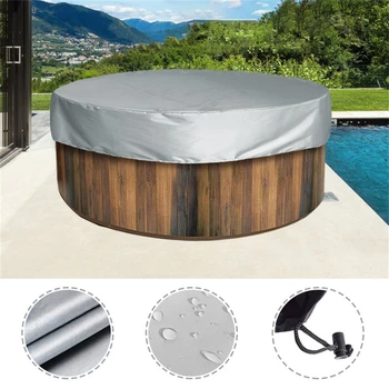 Ronde Hot Tub Cover Waterdicht UV-Bestendige Outdoor Spa Protector tuinmeubilair Hoes voor Bad Bubble Massage-Spa