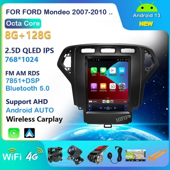 Autoradio met Touch Screen Voor een Ford Mondeo mk4 2007 2008 2009 2010 Auto GPS Navigatie Multimidia Stereo-Speler, WIFI-Antenne 2 Din