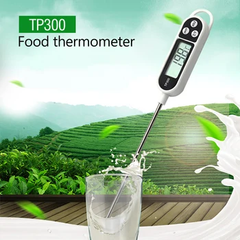 TP300 Elektronische voedselthermometer Instant Lees Elektronische Temperatuur-Probe Digitale Melk Thermometer voor Vlees /Koken /BBQ/Melk