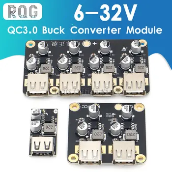 USB QC3.0 QC2.0 DC-DC Buck Converter Opladen Stap Omlaag Module 6-32V 9V 12V 24V Snel Snelle Lader van de de kringsraad van 3V 5V 12V