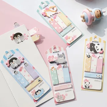 Pinguïn Happy Shiba Cute Kawaii Nekoni Memo Pad Sticky Notes Notitieboek Briefpapier Papelaria School School Supplies