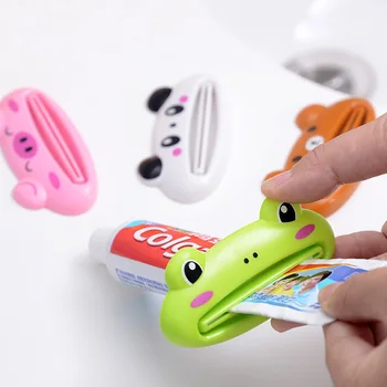 Cute Cartoon Rolling Tandpasta Knijper Dispenser Facial Cleanser Clips Kind Tandpasta Houder Van De Buis Saver Badkamer Accessoires
