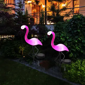 Zonne-Flamingo Ring Licht Lantaarn op Zonne-energie Aangedreven Pad Verlichting Waterdichte Openlucht Zonne-Gazon Licht Werf Lamp voor de Tuin en Patio