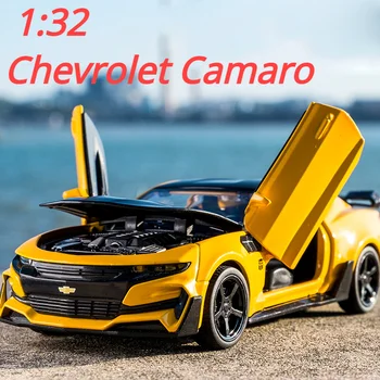 1:32 Legering Gegoten Model Auto Chevrolet Camaro Pull-Back Geluid Licht Kids speelgoedauto Collectie Voor de Kinderen Gaven