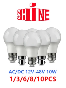 1-10pcs DC/AC12V-48V LED low-voltage lamp E27 B22 10W Bombilla Voor Solar Led-Lampen 12 Volt Lage Spanningen Lamp Verlichting