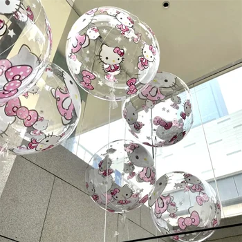 10pcs Kawaii Sanrio Hello Kitty Ballonnen Cute Cartoon Transparante Ballon Kid Speelgoed Birthday Party Decoratie Home Decor Kind Geschenken