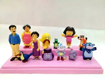 3-10cm 12pcs/Set Anime Dora De Explorer PVC Model Collectie Kerst Speelgoed Action Figure Speelgoed voor Kinderen