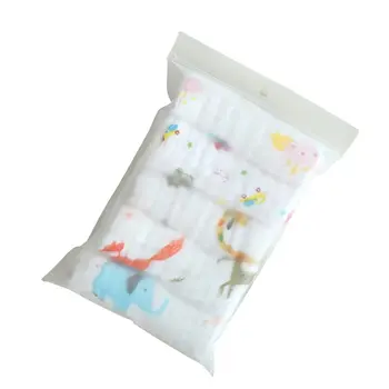 Hete Verkoop 5PCS/Set van 30*30CM Baby Speeksel Handdoeken 6 lagen Katoenen Gaas Burp Doek Pasgeboren Vierkante Voeden Slabbetjes Washandje Willekeurige Kleur