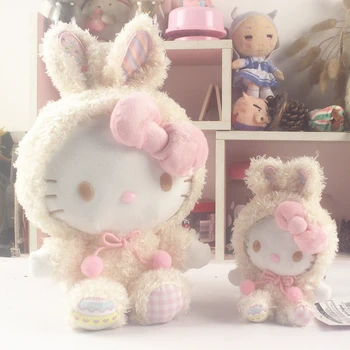 Sanrio Kawaii Pasen Serie Pluche Speelgoed Kuromi Mijn Melodie Cinnamoroll Hello Kitty Kussen Zacht Gevulde Plushie Poppen Kinderen Cadeau