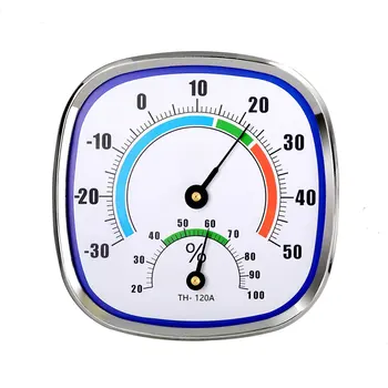Thermometer Hygrometer Huis En Luchtvochtigheid Meter Indoor Wandkast Aanwijzer Metalen Duurzaam Meter Naald Tabel
