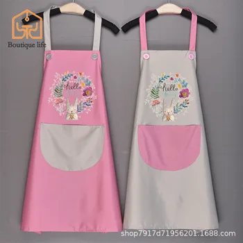 Koken canvas schort voor vrouwen keuken waterdichte olie-bewijs keuken schort japanse schort volwassen slabbetjes linnen schort schort restaurant