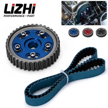 LIZHI - Racing 104T distributieriem + Aluminium Verstelbare Cam spullen VOOR de Honda Civic 96-00 D16Z D16Y Auto Accessoires